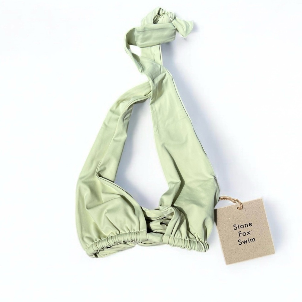 🌻NEW w.tags REVOLVE Stone Fox Swim Aloe Wash Rico Halter Top Size XS